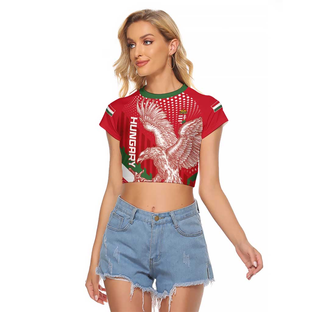 Custom Hungary Football Raglan Cropped T Shirt Come On Magyarok