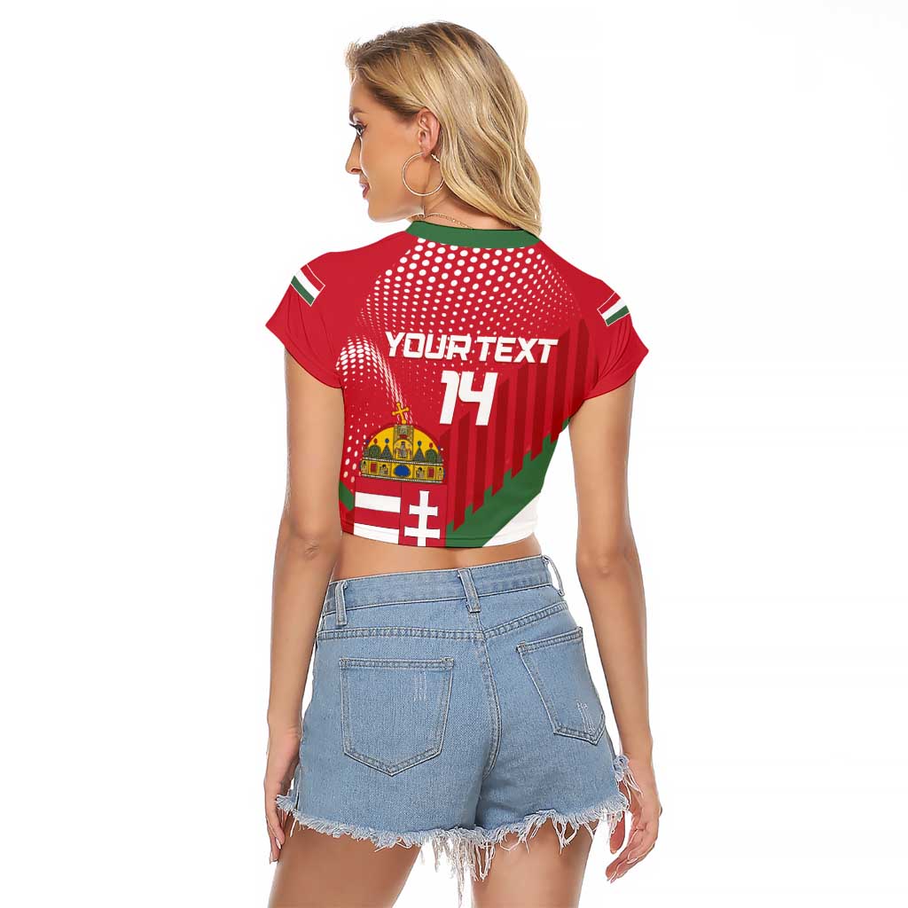 Custom Hungary Football Raglan Cropped T Shirt Come On Magyarok