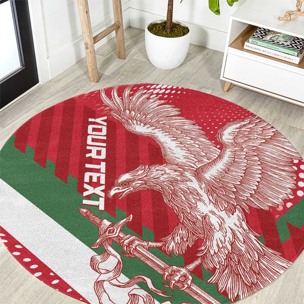 Custom Hungary Football Round Carpet Come On Magyarok