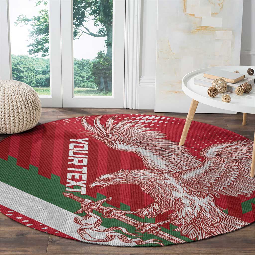 Custom Hungary Football Round Carpet Come On Magyarok