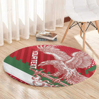 Custom Hungary Football Round Carpet Come On Magyarok