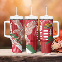 Custom Hungary Football Tumbler With Handle Come On Magyarok