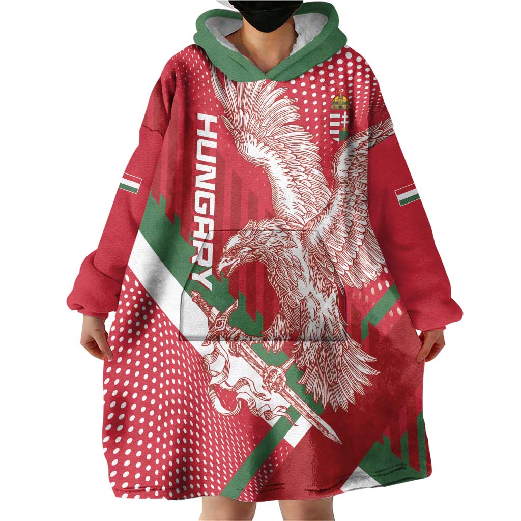 Custom Hungary Football Wearable Blanket Hoodie Come On Magyarok