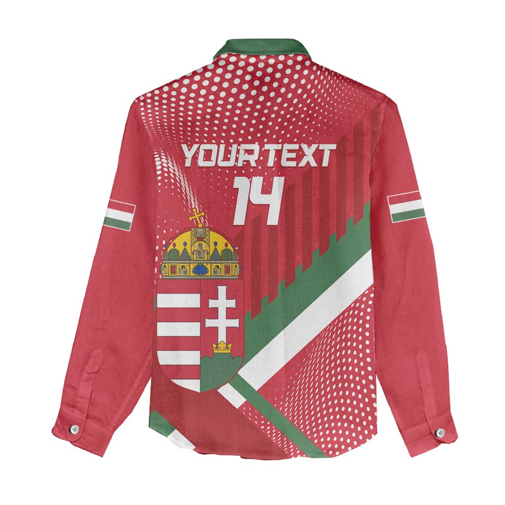 Custom Hungary Football Women Casual Shirt Come On Magyarok