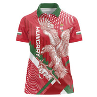 Custom Hungary Football Women Polo Shirt Come On Magyarok
