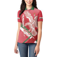 Custom Hungary Football Women Polo Shirt Come On Magyarok