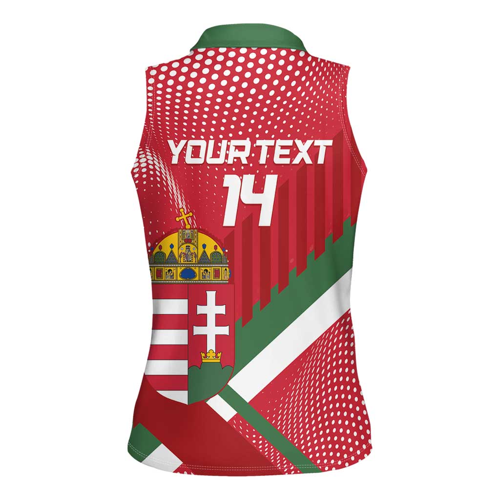 Custom Hungary Football Women Sleeveless Polo Shirt Come On Magyarok