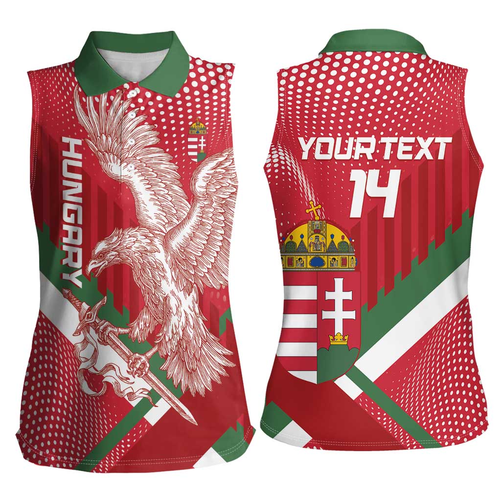 Custom Hungary Football Women Sleeveless Polo Shirt Come On Magyarok