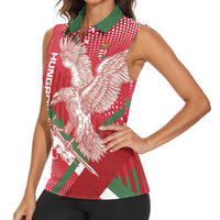 Custom Hungary Football Women Sleeveless Polo Shirt Come On Magyarok