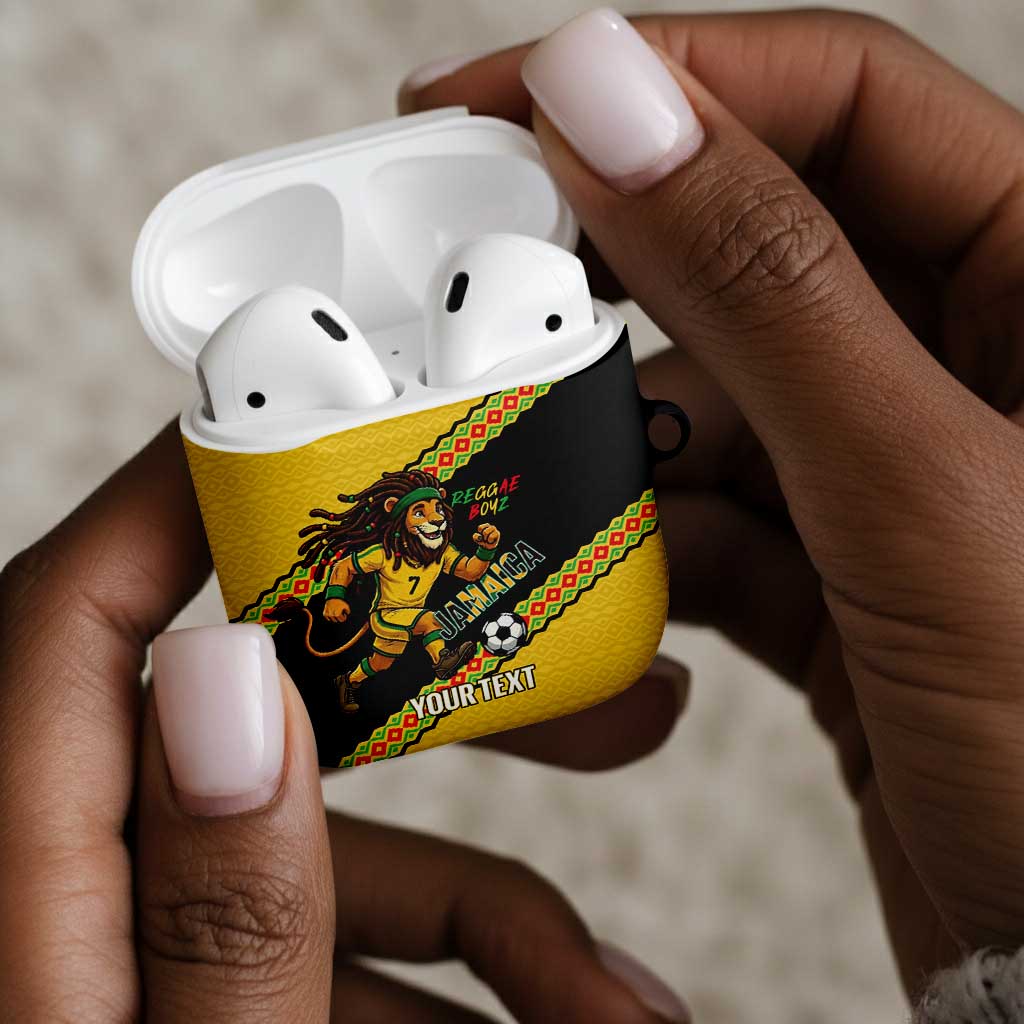 Jamaica 2026 Football Custom AirPods Case Go Reggae Boyz Rasta Lion Sporty