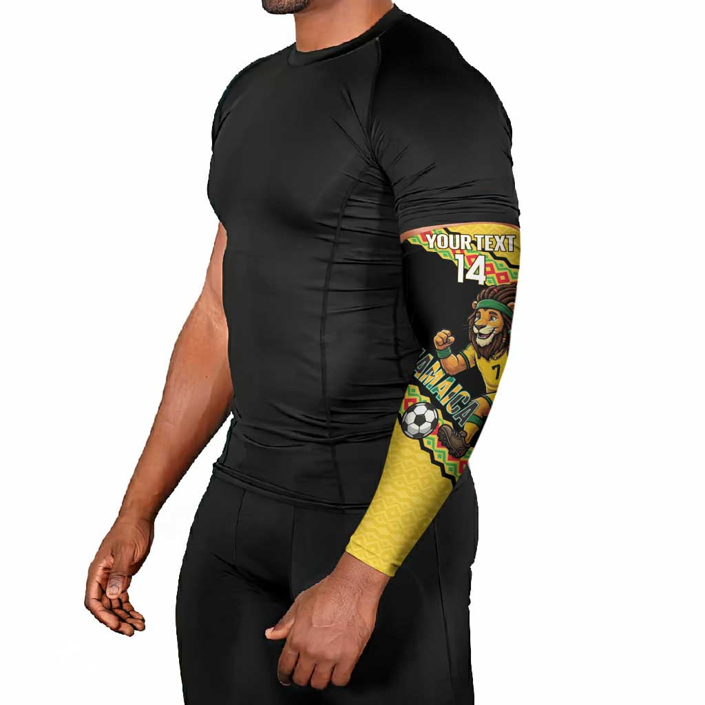 Jamaica 2026 Football Custom Arm Sleeves Go Reggae Boyz Rasta Lion Sporty