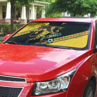 Jamaica 2026 Football Custom Auto Sun Shade Go Reggae Boyz Rasta Lion Sporty