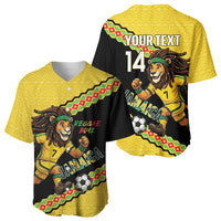 Jamaica 2026 Football Custom Baseball Jersey Go Reggae Boyz Rasta Lion Sporty