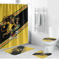 Jamaica 2026 Football Custom Bathroom Set Go Reggae Boyz Rasta Lion Sporty