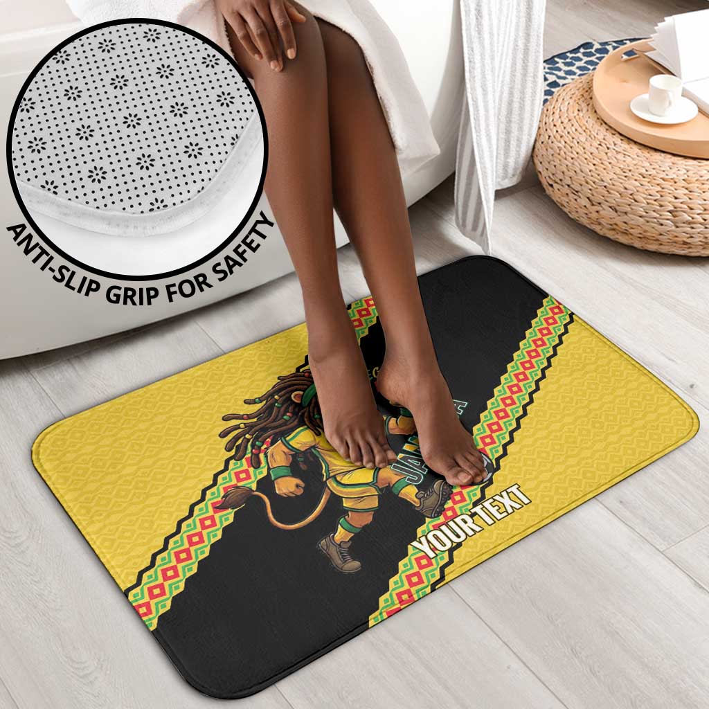 Jamaica 2026 Football Custom Bathroom Set Go Reggae Boyz Rasta Lion Sporty