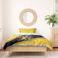 Jamaica 2026 Football Custom Bedding Set Go Reggae Boyz Rasta Lion Sporty