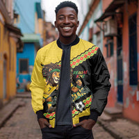 Jamaica 2026 Football Custom Bomber Jacket Go Reggae Boyz Rasta Lion Sporty