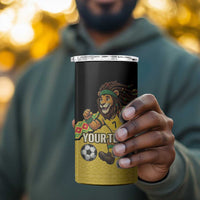 Jamaica 2026 Football Custom 4 in 1 Can Cooler Tumbler Go Reggae Boyz Rasta Lion Sporty