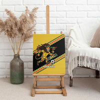 Jamaica 2026 Football Custom Canvas Wall Art Go Reggae Boyz Rasta Lion Sporty