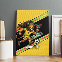 Jamaica 2026 Football Custom Canvas Wall Art Go Reggae Boyz Rasta Lion Sporty