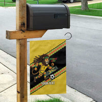 Jamaica 2026 Football Custom Garden Flag Go Reggae Boyz Rasta Lion Sporty