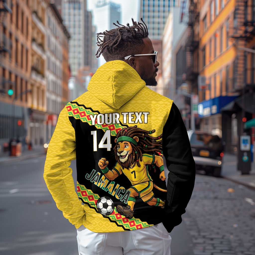 Jamaica 2026 Football Custom Hoodie Go Reggae Boyz Rasta Lion Sporty
