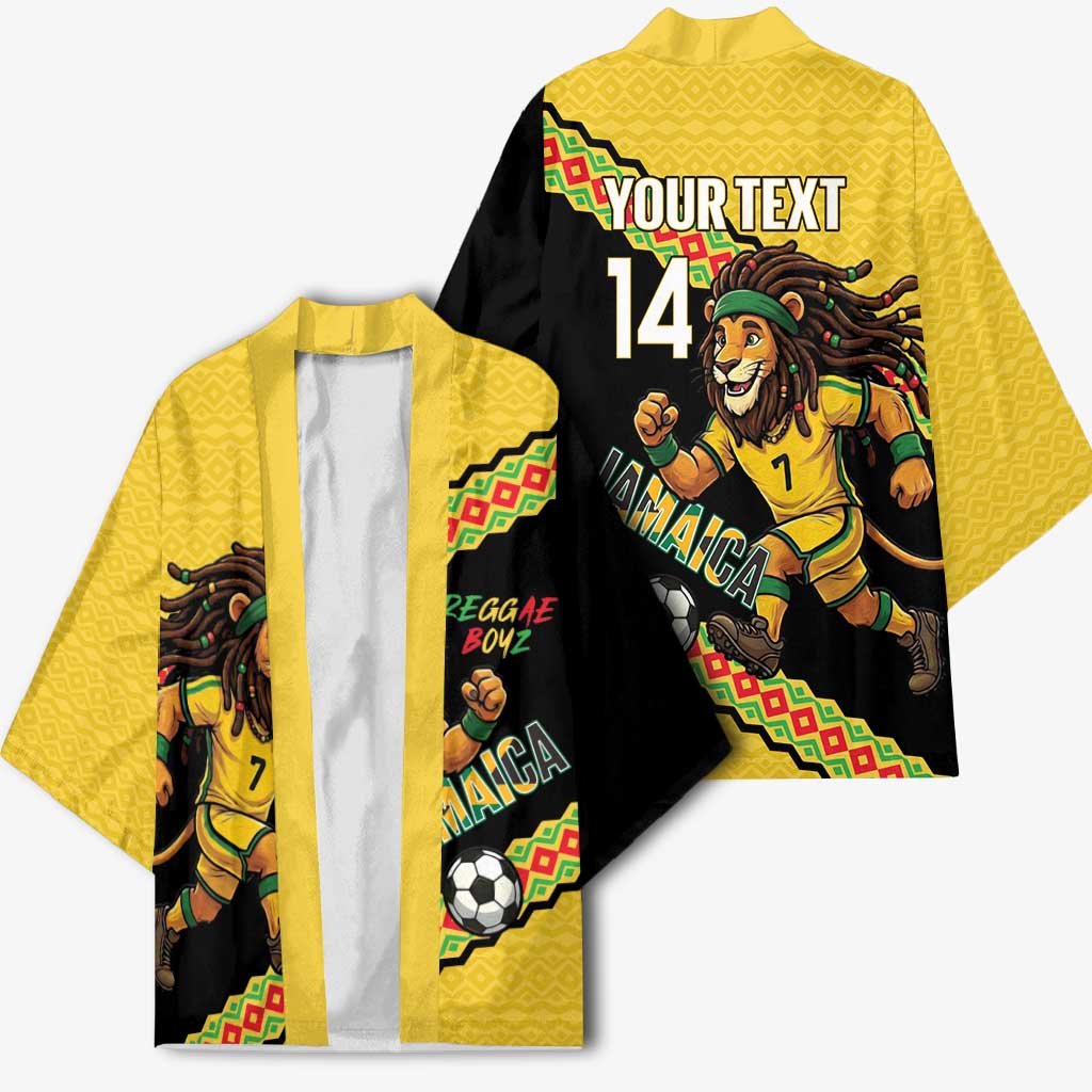 Jamaica 2026 Football Custom Kimono Go Reggae Boyz Rasta Lion Sporty