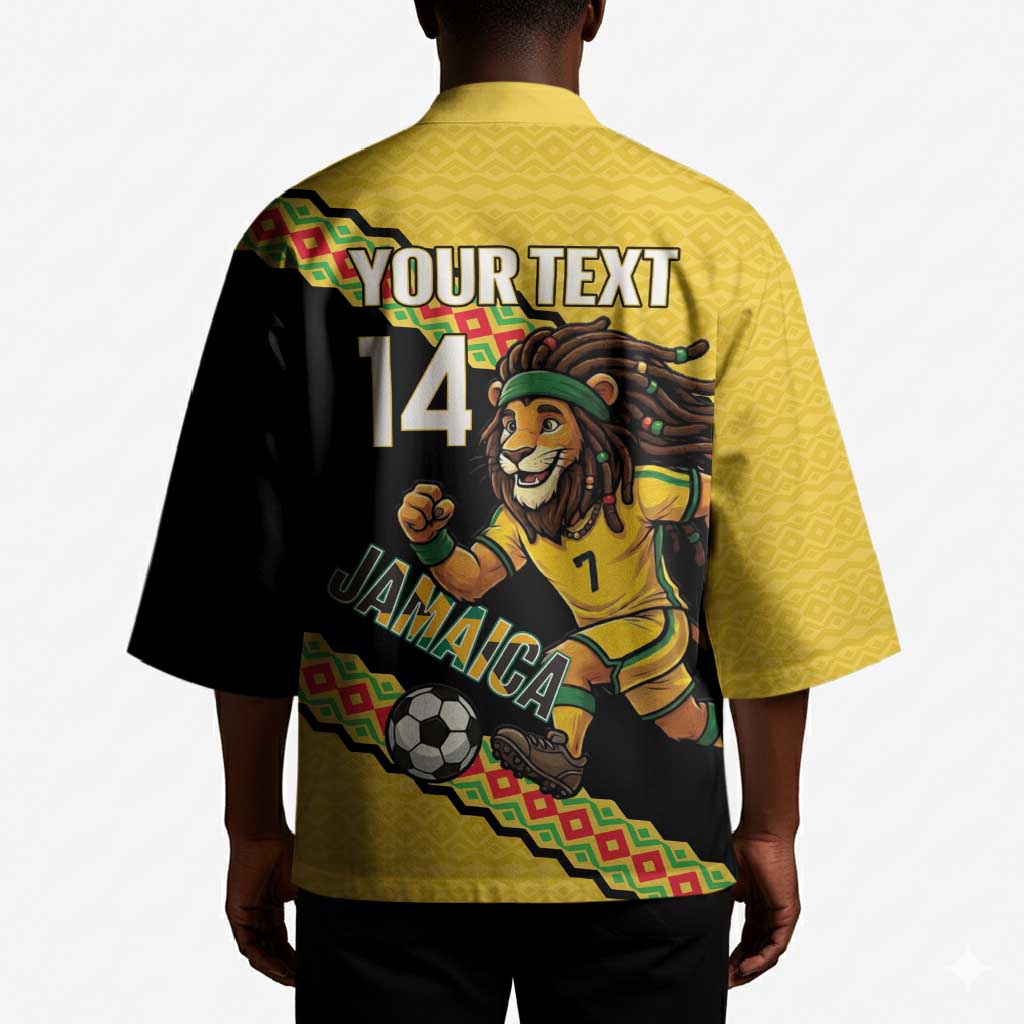 Jamaica 2026 Football Custom Kimono Go Reggae Boyz Rasta Lion Sporty