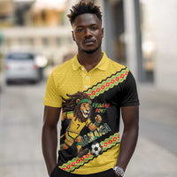 Jamaica 2026 Football Custom Polo Shirt Go Reggae Boyz Rasta Lion Sporty