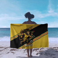 Jamaica 2026 Football Custom Sarong Go Reggae Boyz Rasta Lion Sporty