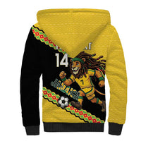 Jamaica 2026 Football Custom Sherpa Hoodie Go Reggae Boyz Rasta Lion Sporty