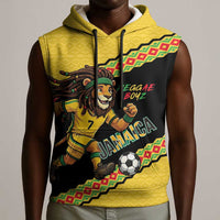 Jamaica 2026 Football Custom Sleeveless Hoodie Go Reggae Boyz Rasta Lion Sporty