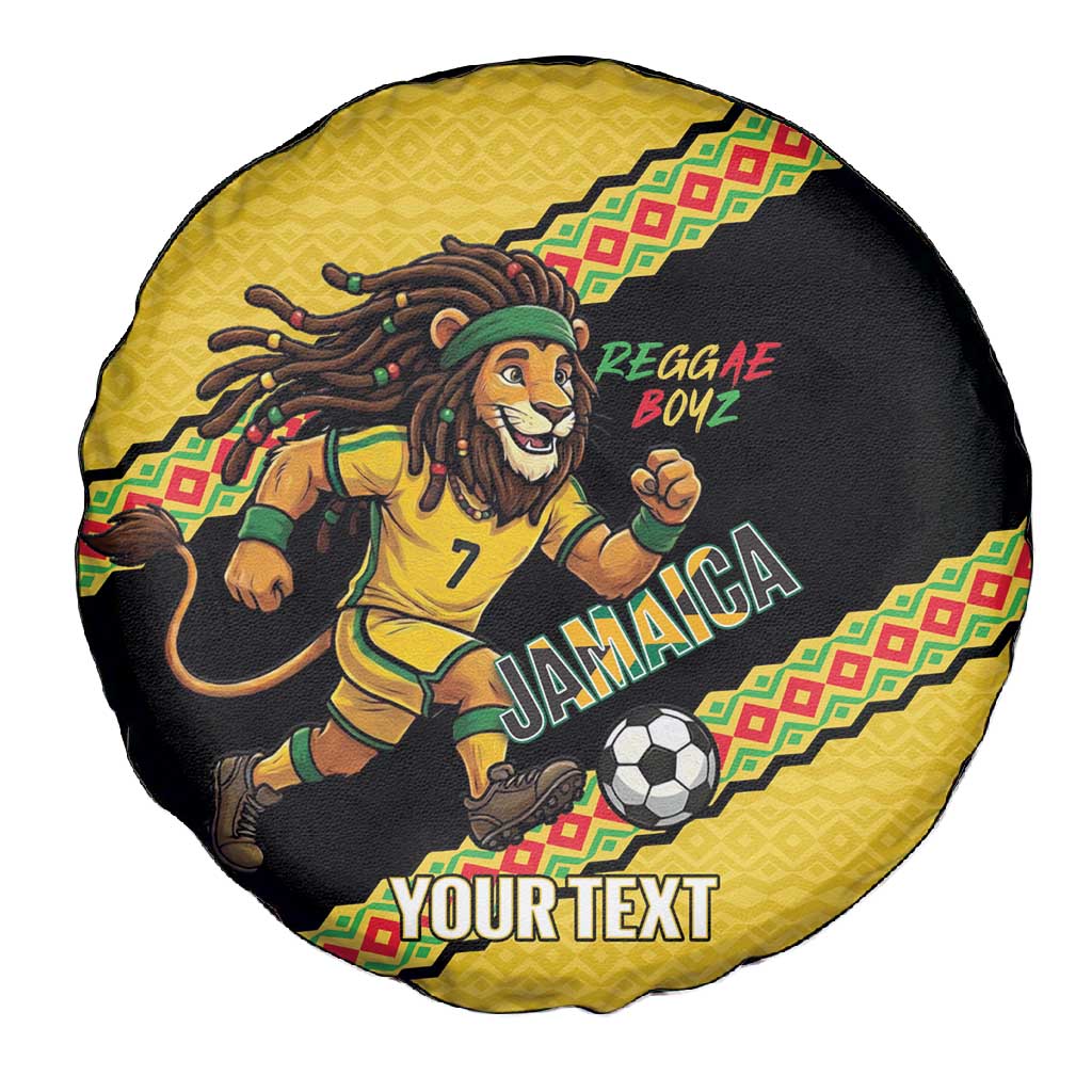 Jamaica 2026 Football Custom Spare Tire Cover Go Reggae Boyz Rasta Lion Sporty