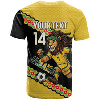 Jamaica 2026 Football Custom T shirt Go Reggae Boyz Rasta Lion Sporty