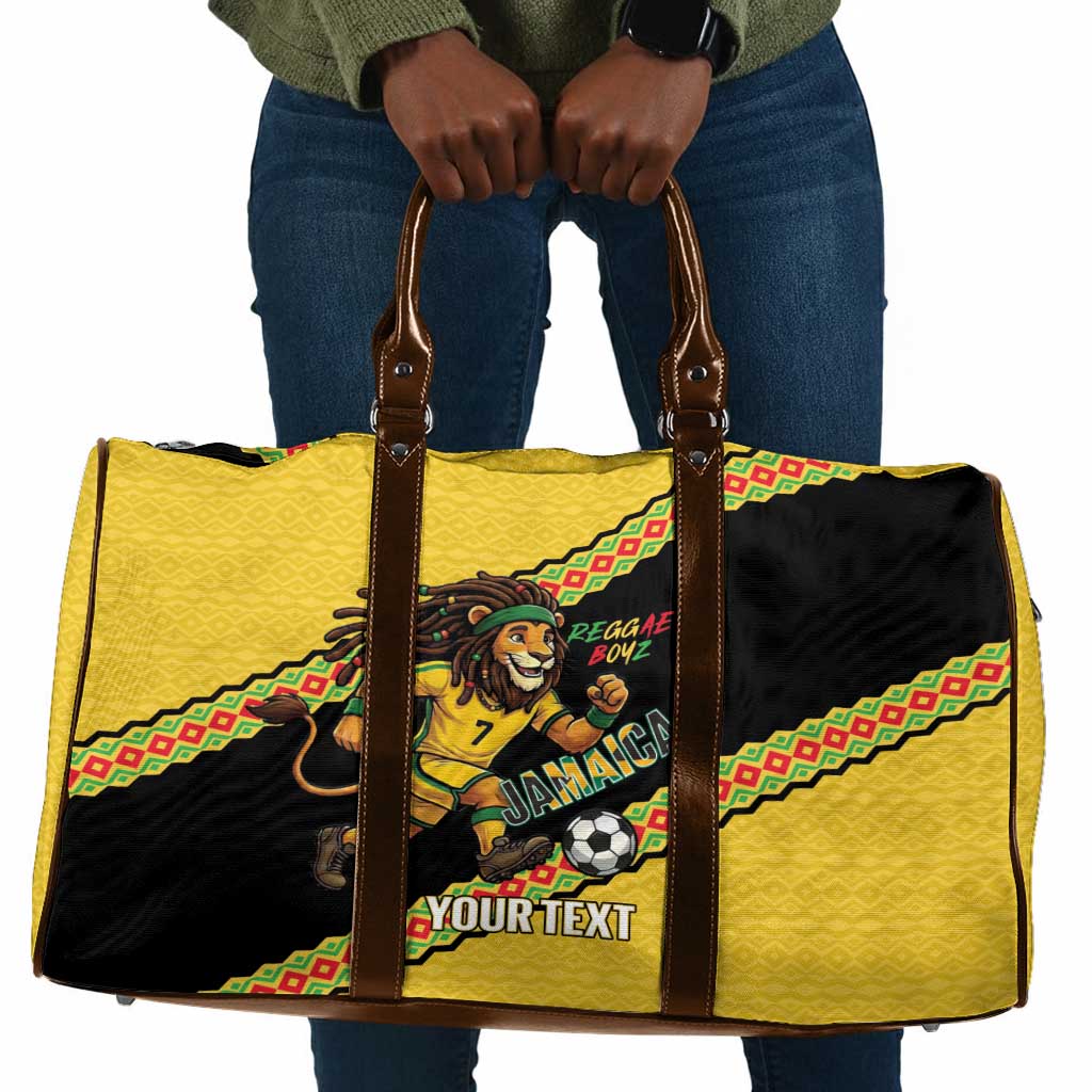 Jamaica 2026 Football Custom Travel Bag Go Reggae Boyz Rasta Lion Sporty