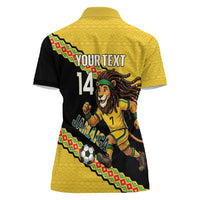 Jamaica 2026 Football Custom Women Polo Shirt Go Reggae Boyz Rasta Lion Sporty