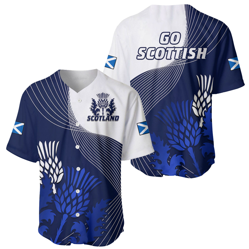 Scotland Rugby Baseball Jersey Thistle Unique Go Scottish Blue Version - Wonder Print Shop