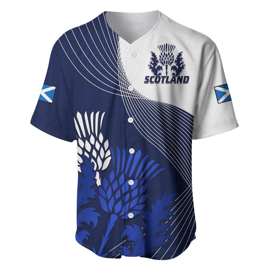 Scotland Rugby Baseball Jersey Thistle Unique Go Scottish Blue Version - Wonder Print Shop
