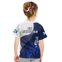 Scotland Rugby Kid T Shirt Thistle Unique Go Scottish Blue Version - Wonder Print Shop