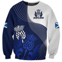 Scotland Rugby Sweatshirt Thistle Unique Go Scottish Blue Version - Wonder Print Shop