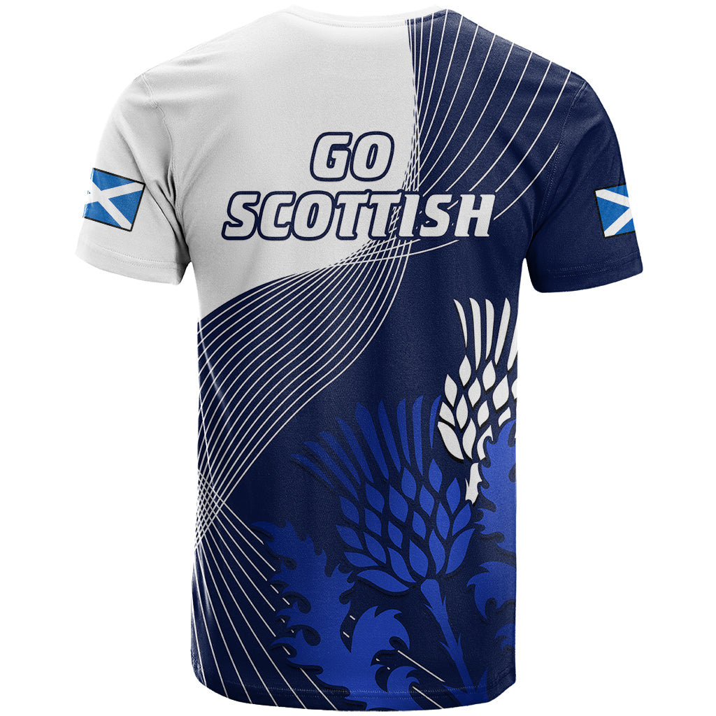 Scotland Rugby T Shirt Thistle Unique Go Scottish Blue Version - Wonder Print Shop