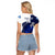 (Custom Text And Number) Scotland Rugby Raglan Cropped T Shirt Thistle Unique Go Scottish Blue Version - Wonder Print Shop