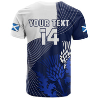 Custom Scotland Rugby T Shirt Thistle Unique Go Scottish Blue Version - Wonder Print Shop