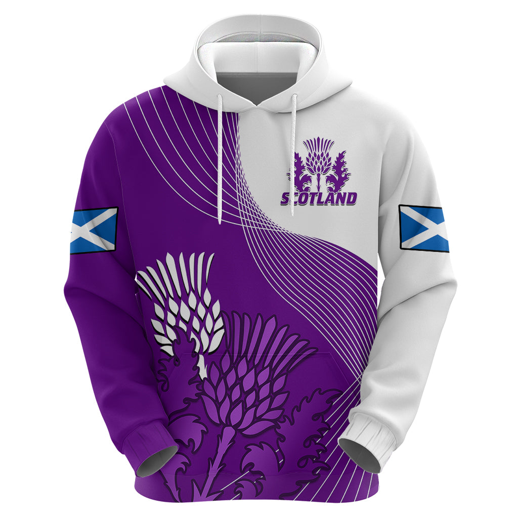 Custom Scotland Rugby Hoodie Thistle Unique Go Scottish Purple Version - Wonder Print Shop