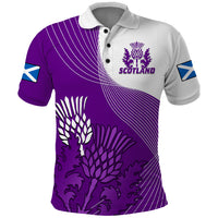(Custom Text And Number) Scotland Rugby Polo Shirt Thistle Unique Go Scottish Purple Version - Wonder Print Shop