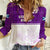Scotland Rugby Women Casual Shirt Thistle Mix Tartan Scottish Map Sporty Version Purple - Wonder Print Shop