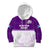 (Custom Text And Number) Scotland Rugby Kid Hoodie Thistle Mix Tartan Scottish Map Sporty Version Purple - Wonder Print Shop