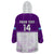 (Custom Text And Number) Scotland Rugby Wearable Blanket Hoodie Thistle Mix Tartan Scottish Map Sporty Version Purple - Wonder Print Shop