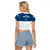 Scotland Rugby Raglan Cropped T Shirt Thistle Mix Tartan Scottish Map Sporty Version Blue - Wonder Print Shop