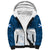 Scotland Rugby Sherpa Hoodie Thistle Mix Tartan Scottish Map Sporty Version Blue - Wonder Print Shop
